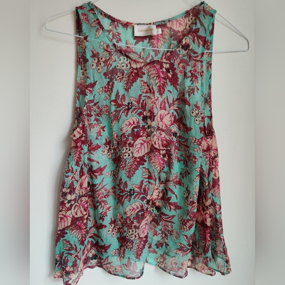 Zimmerman Floral Silk Top New Without Tags - Picture 13 of 13